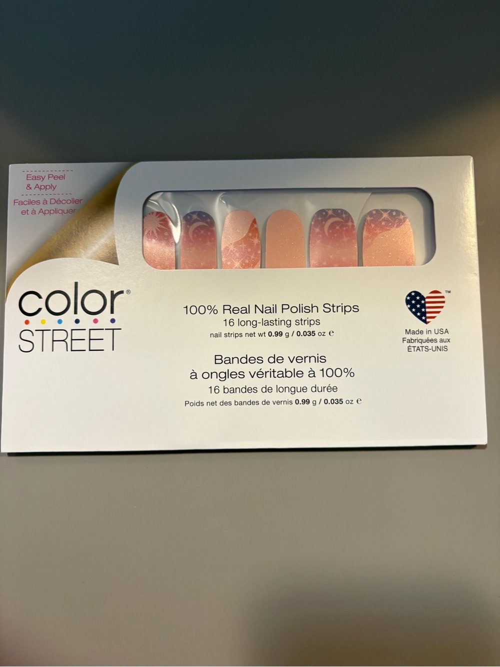 Color Street Pink and Purple Dot Nail Strip Sample
